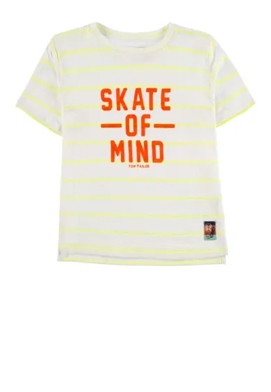 T-shirt chłopięcy, biały, Tom Tailor