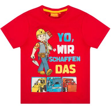 T-shirt chłopięcy, Bob Budowniczy, czerwony