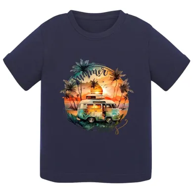 T-shirt chłopięcy, ciemnoniebieski, Tup Tup