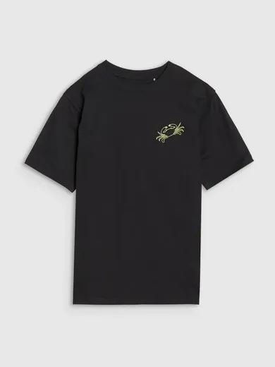T-shirt chłopięcy, czarny, 4F