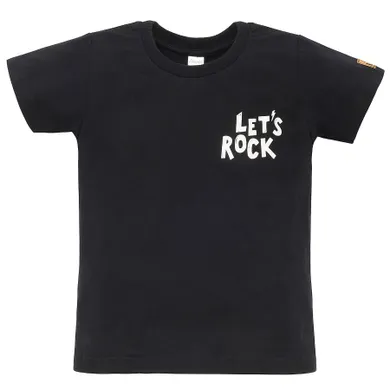 T-shirt chłopięcy, czarny, Pinokio
