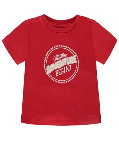 T-shirt chłopięcy, czerwony, Kanz