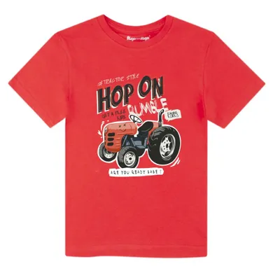 T-shirt chłopięcy, czerwony, Tup Tup
