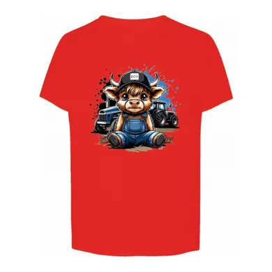 T-shirt chłopięcy, czerwony, Tup Tup