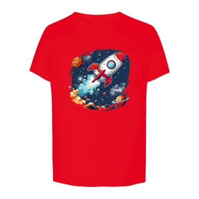 T-shirt chłopięcy, czerwony, Tup Tup