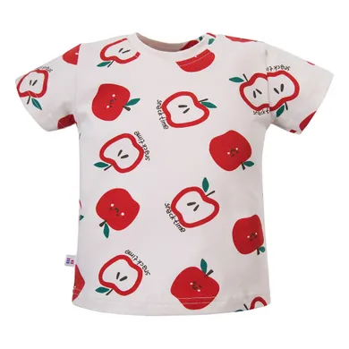 T-shirt chłopięcy, ecru, Eevi