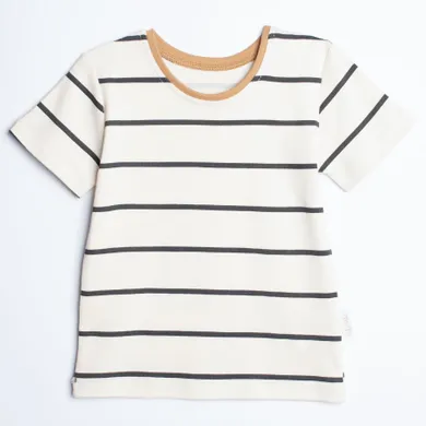 T-shirt chłopięcy, ecru, Nicol