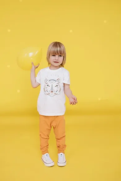 T-shirt chłopięcy, ecru, Pinokio