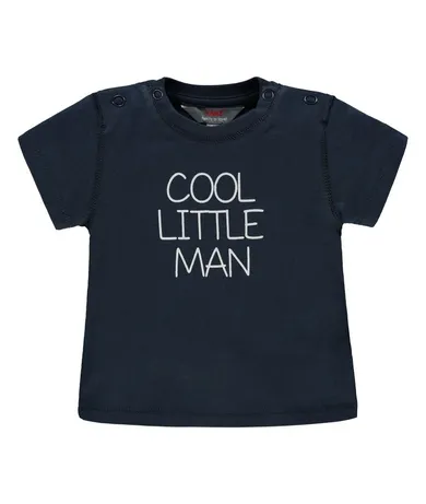 T-shirt chłopięcy, granatowy, Kanz