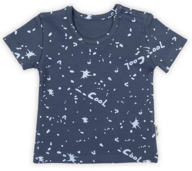 T-shirt chłopięcy, granatowy, Nicol