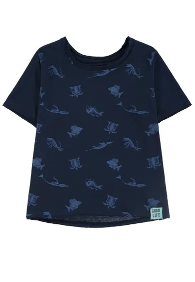 T-shirt chłopięcy, granatowy, Tom Tailor