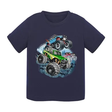 T-shirt chłopięcy, granatowy, Tup Tup