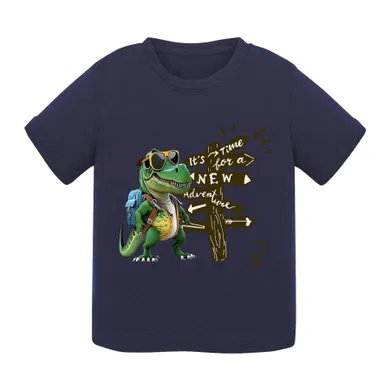 T-shirt chłopięcy, granatowy, Tup Tup