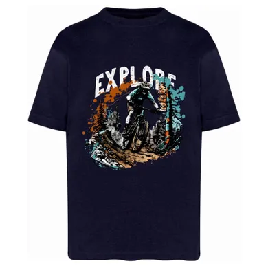 T-shirt chłopięcy, granatowy, Tup Tup