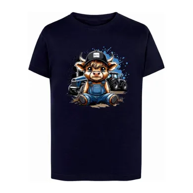 T-shirt chłopięcy, granatowy, Tup Tup