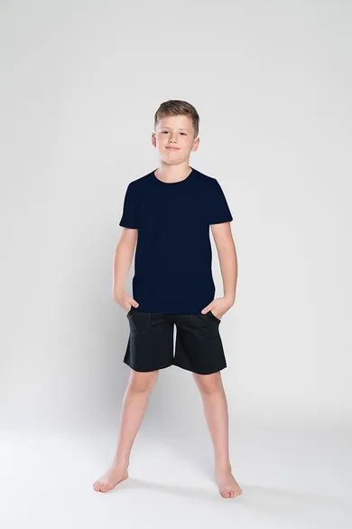 T-shirt chłopięcy, granatowy, Tytus, Italian Fashion