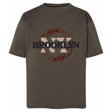 T-shirt chłopięcy, khaki, Tup Tup