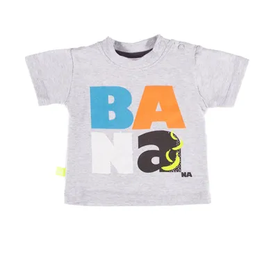 T-shirt chłopięcy, szary, Eevi