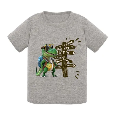 T-shirt chłopięcy, szary, Tup Tup