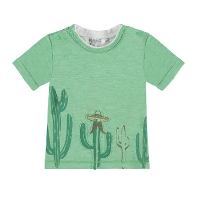 T-shirt chłopięcy, zielony, Kanz