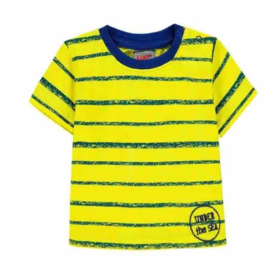 T-shirt chłopięcy, żółty, Kanz