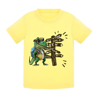 T-shirt chłopięcy, żółty, Tup Tup