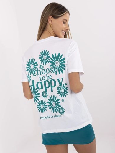 T-shirt damski, biały, Sublevel