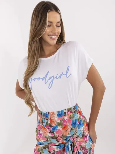 T-shirt damski, biały, Sublevel