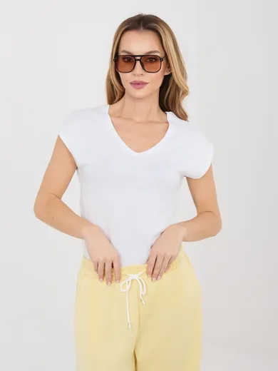 T-shirt damski, biały, Sublevel