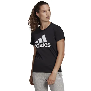 T-shirt damski, czarny, Adidas Essentials Regular T-Shirt