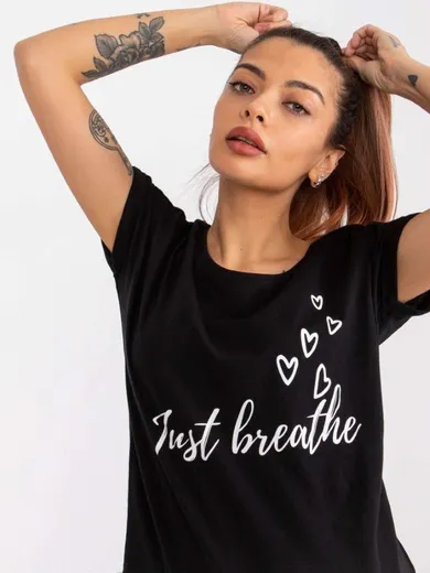 T-shirt damski, czarny, Mayflies