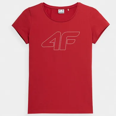 T-shirt damski, czerwony, 4F