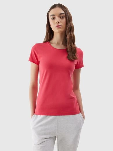 T-shirt damski, czerwony, 4F