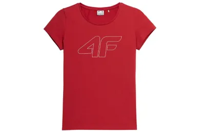 T-shirt damski, czerwony, 4F