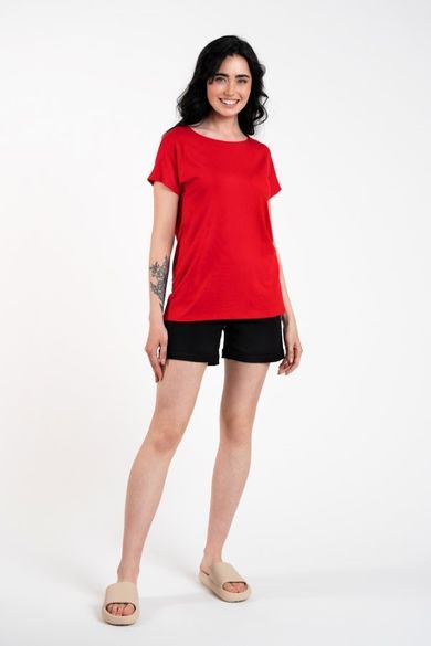 T-shirt damski, czerwony, Ksenia, Italian Fashion