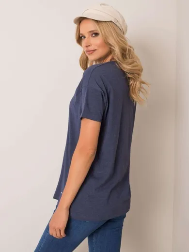 T-shirt damski, granatowy, Nie Znasz Mnie