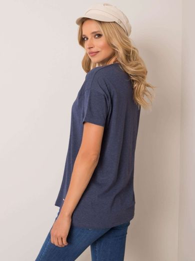 T-shirt damski, granatowy, Nie Znasz Mnie