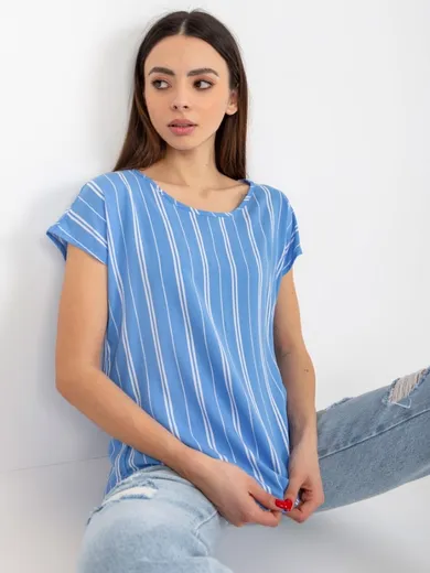 T-shirt damski, niebieski, Sublevel