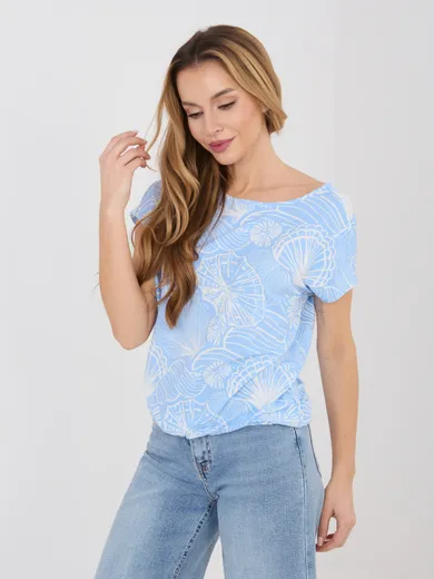 T-shirt damski, niebieski, Sublevel