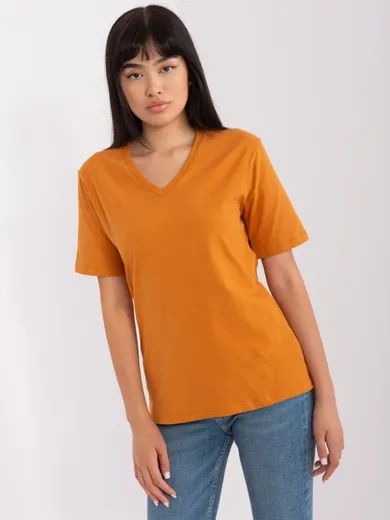 T-shirt damski, pomarańczowy, Lily Rose