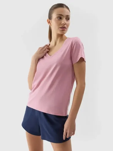 T-shirt damski, różowy, 4F