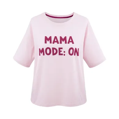 T-shirt damski, różowy, Eevi