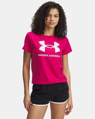 T-shirt damski, różowy, Under Armour