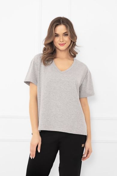T-shirt damski, szary, Klara, Italian Fashion