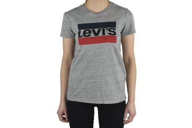 T-shirt damski, szary melanż, Levi's The Perfect Graphic Tee