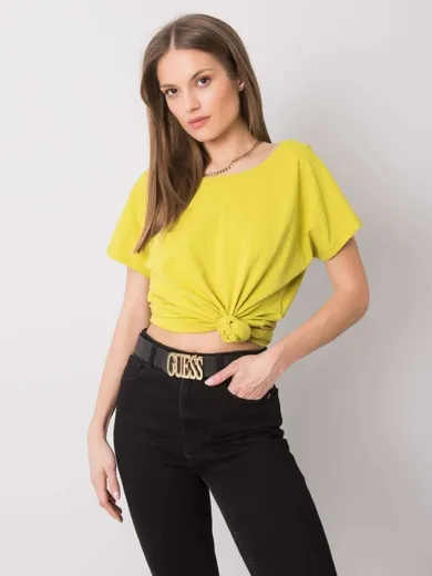 T-shirt damski, zielony, Basic Feel Good