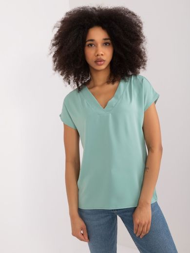 T-shirt damski, zielony, Basic Feel Good