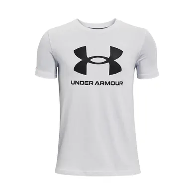 T-shirt dziecięcy, biały, Under Armour Y Sportstyle Logo SS
