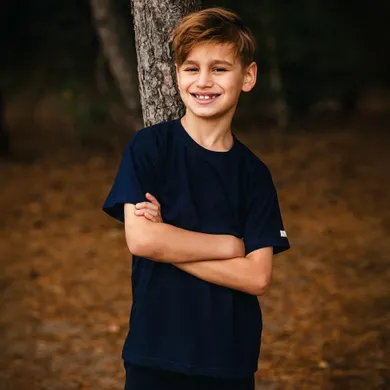 T-shirt dziecięcy, granatowy, Eevi