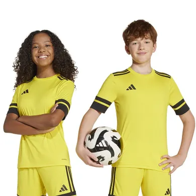 T-shirt dziecięcy, żółty, Adidas Squadra